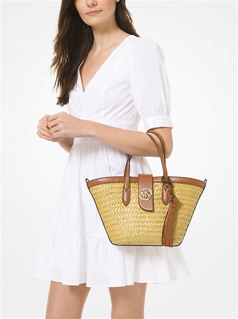 michael michael kors malibu geldbörse|Malibu Large Straw Tote Bag .